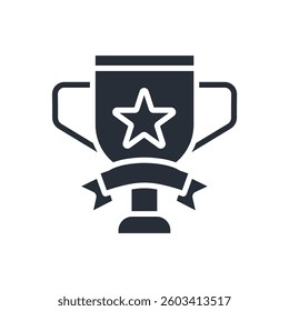 trophy icon. vector.Editable stroke.linear style sign for use web design,logo.Symbol illustration.