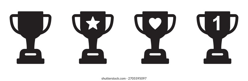 Ícone de Troféu - Símbolo de Copa da Vitória, Emblema de Conquista e Prêmio Vencedor
