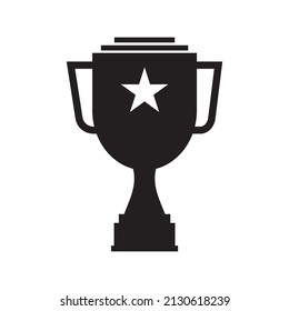 ilustración de fondo blanco del icono de trofeo