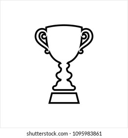 Trophy Icon, Winner Award Vector Art Illustration