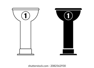 Trophy Icon, Winner Award. Vector sign on a white background.