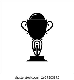 Trophy Icon, Winner Award Vector Art Illustration