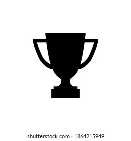 Icono de trofeo. Símbolo negro ganador. Silueta de copa. Signo de contorno deportivo. Ilustración del vector aislada en blanco
