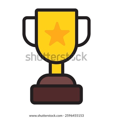 Trophy icon. Winner cup icon