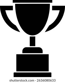 trophy icon, winner trophy icon, design in trendy flat style,  black and white trophy cup icon on a white background