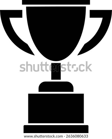 trophy icon, winner trophy icon, design in trendy flat style,  black and white trophy cup icon on a white background