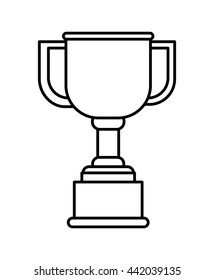 Trophy icon. Winner design. Vector graphic