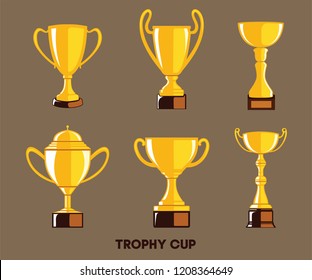 trophy icon, winner icon, trophy logo, prize cup, team cup - winner - gold trophy - cup prize