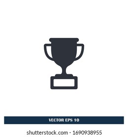 Trophy icon winner symbol design element logo template