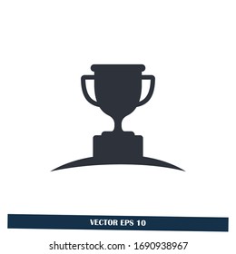 Trophy icon winner symbol design element logo template