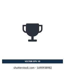 Trophy icon winner symbol design element logo template