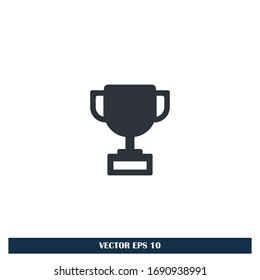 Trophy icon winner symbol design element logo template