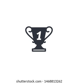 trophy icon winner symbol logo template