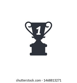 trophy icon winner symbol logo template