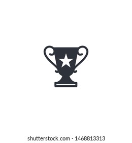 trophy icon winner symbol logo template