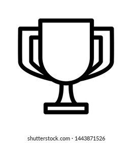 Trophy icon, winner template logo vector illustration emblem isolated, outline solid  