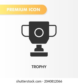 trophy icon for your website design, logo, app, UI. Vector graphics illustration and editable stroke. trophy icon glyph design.