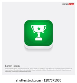 Trophy IconGreen Web Button - Free vector icon