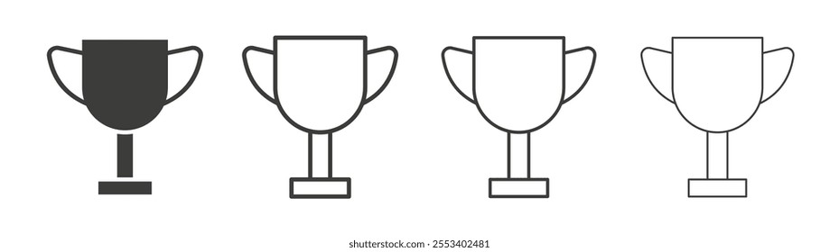 Trophy icons collection. vector set in black color