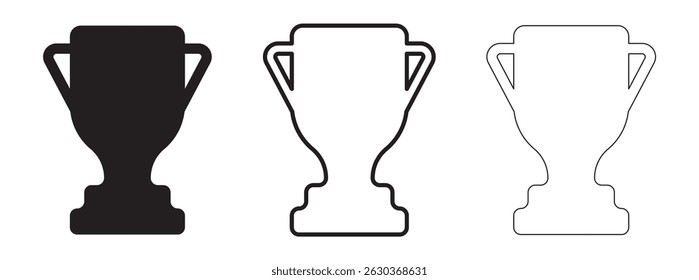 Trophy Icons. trophy icon vector. Trophy cup symbol icon. Trophy Solid and line Icon.