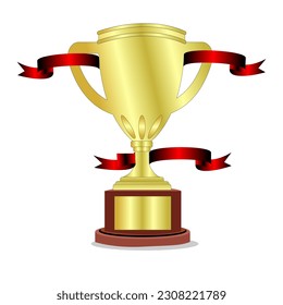 trophy icons isolated on white color background. illustration vector