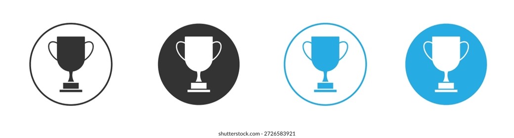 Iconos del trofeo, para el concepto móvil y el Diseño web. Ilustración vectorial. EPS10