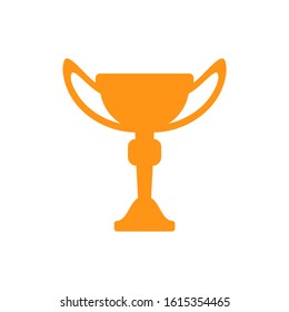 Trophy icons on white background. Champions cup logo. Vector illustration.