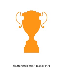 Trophy icons on white background. Champions cup logo. Vector illustration.