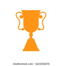 Trophy icons on white background. Champions cup logo. Vector illustration.
