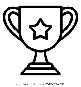 Trophy icons related to business process, team work and human resource management.