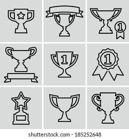 Trophy icons. Strokes not expanded. Outlines not converted to objects.