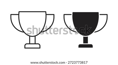 Trophy icons, vector symbols. filled flat sign