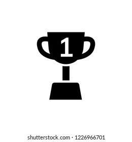 trophy icons. Winner's cup.