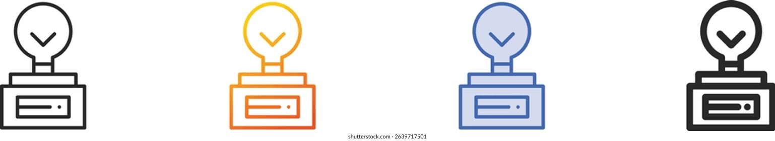 trophy icon.Thin Linear, Gradient, Blue Stroke and bold Style Design Isolated On White Background
