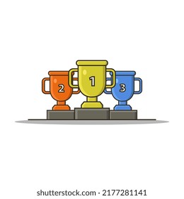 Trophy illustrated in cartoon style