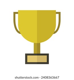 Trophy illustrated on white background