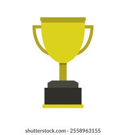 Trophy illustrated on white background