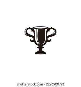 Trofeo, ilustración símbolo geométrico simple vector logo
