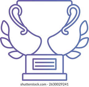  Ilustración de trofeo con fondo aislado