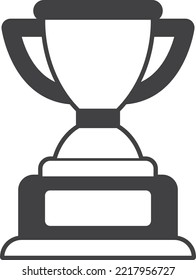 trophy illustration in minimal style isolated on background