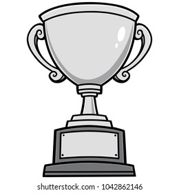 Trophy Illustration - A vector cartoon illustration of a winning team Trophy.