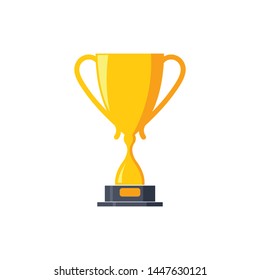 Trophy illustration vector logo icon of winner illustration design