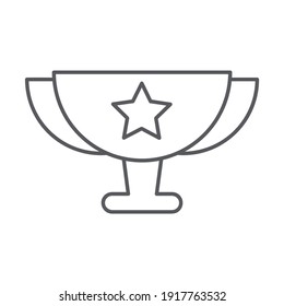 trophy ilustration design. outline style whistle icon isolated on white background. ready use vector.