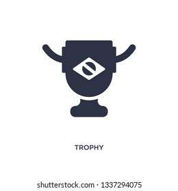 trophy isolated icon. Simple element illustration from brazilia concept. trophy editable logo symbol design on white background. Can be use for web and mobile.