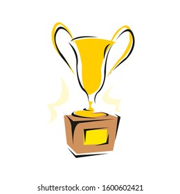 trophy isolated on a white background