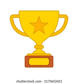 Trofeo aislado de fondo blanco