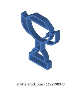 Trophy isometric left top view 3D icon