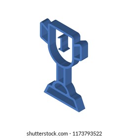 Trophy isometric left top view 3D icon