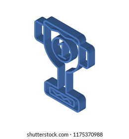 Trophy isometric left top view 3D icon