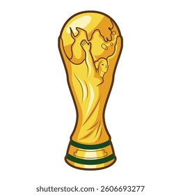 trophy, league, cup, trophy cartoon 2d veector